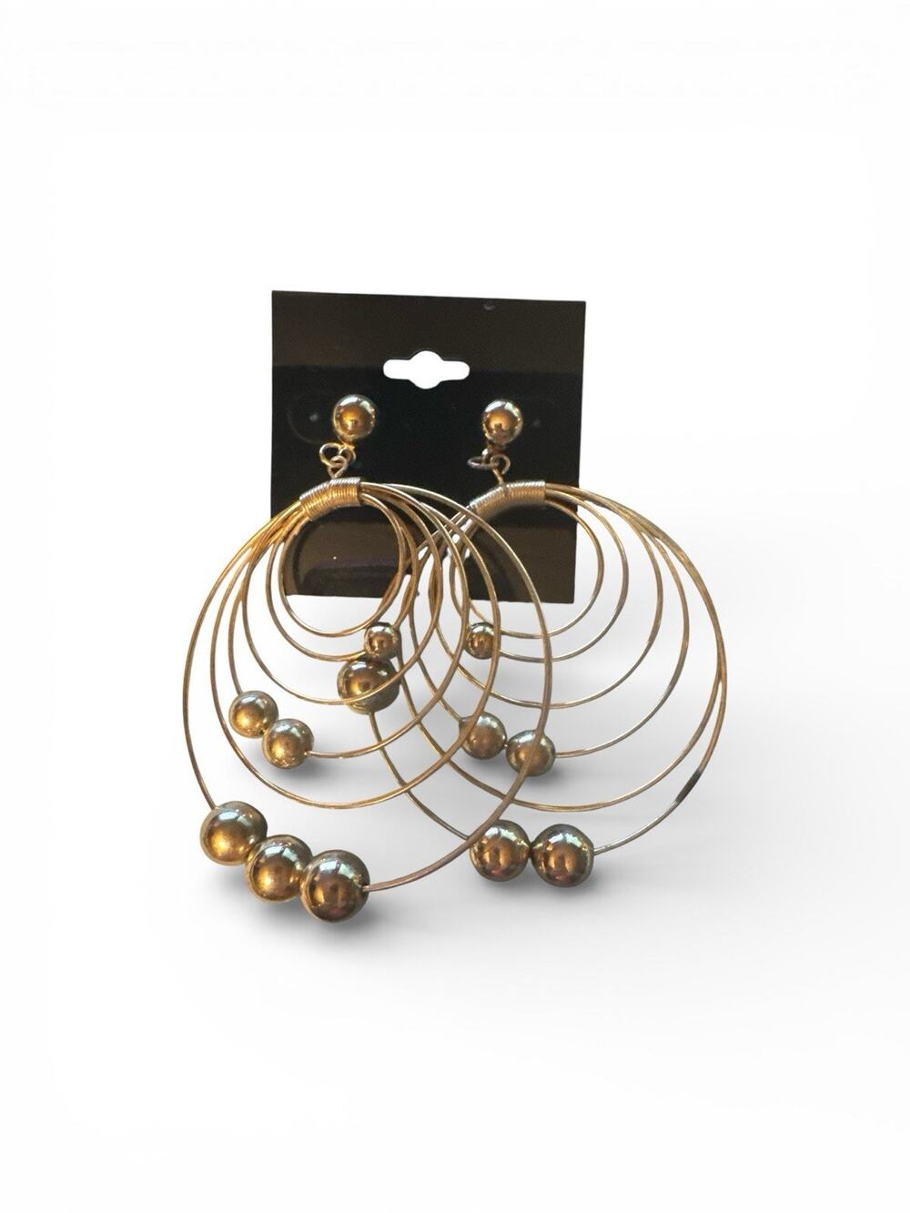 Silver Plated Orbital Hoop Hook Earrings